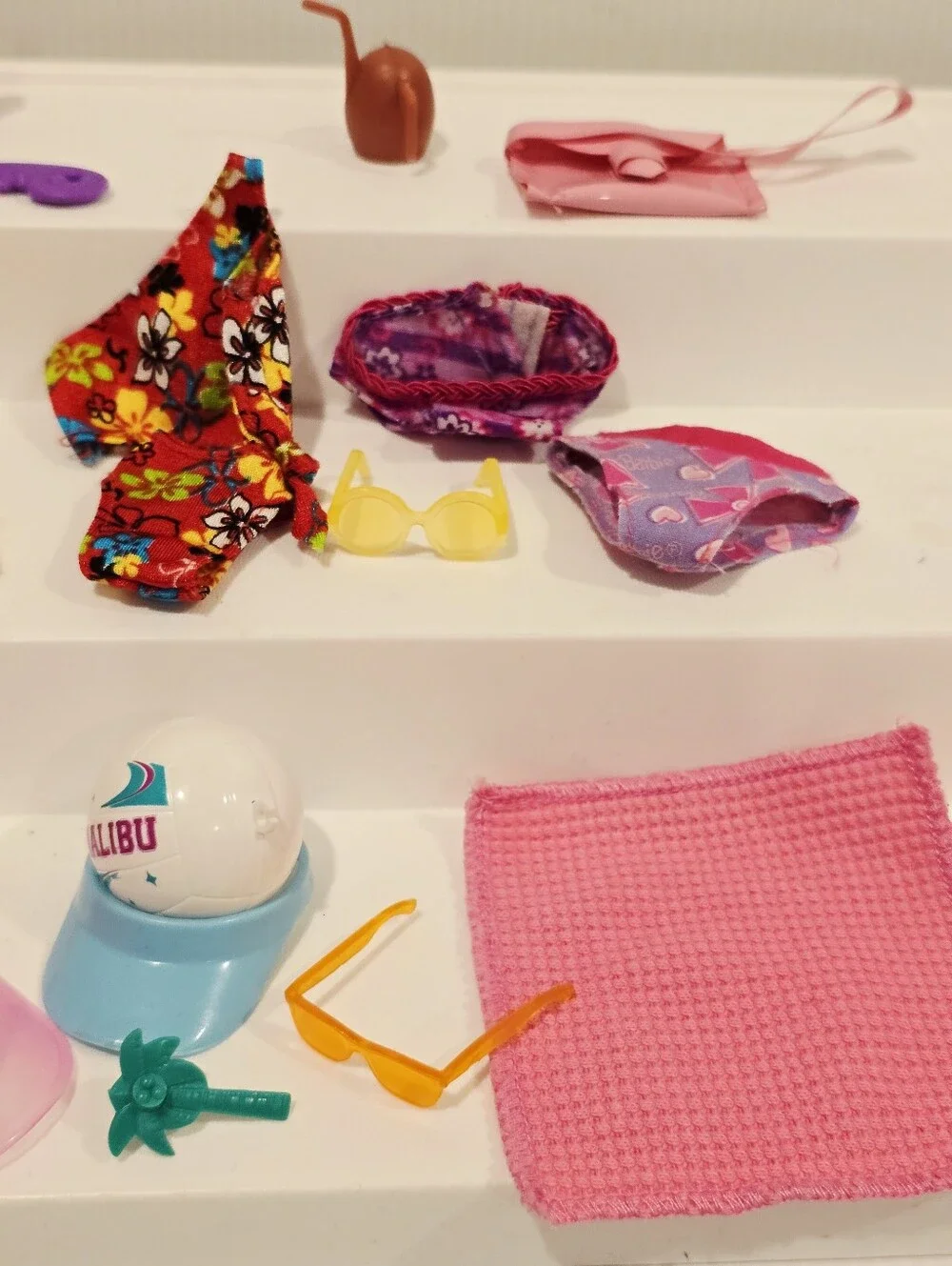 Vintage Barbie Doll Swimsuit and Beach Accessories Set